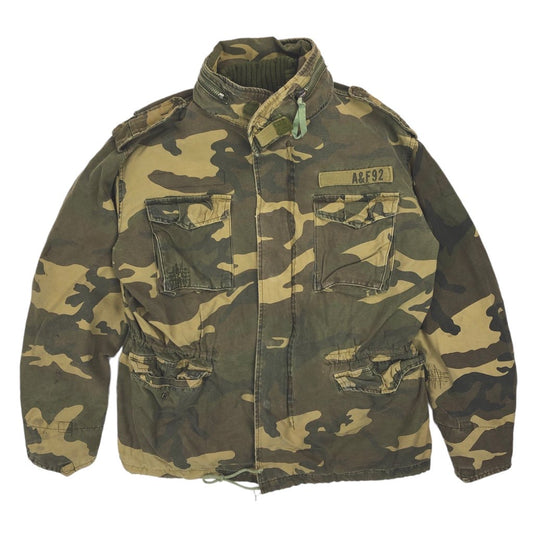 Abercrombie & Fitch アバクロンビー アンド フィッチ A&F92 迷彩 ジャケット ジップアップ ライナー付き