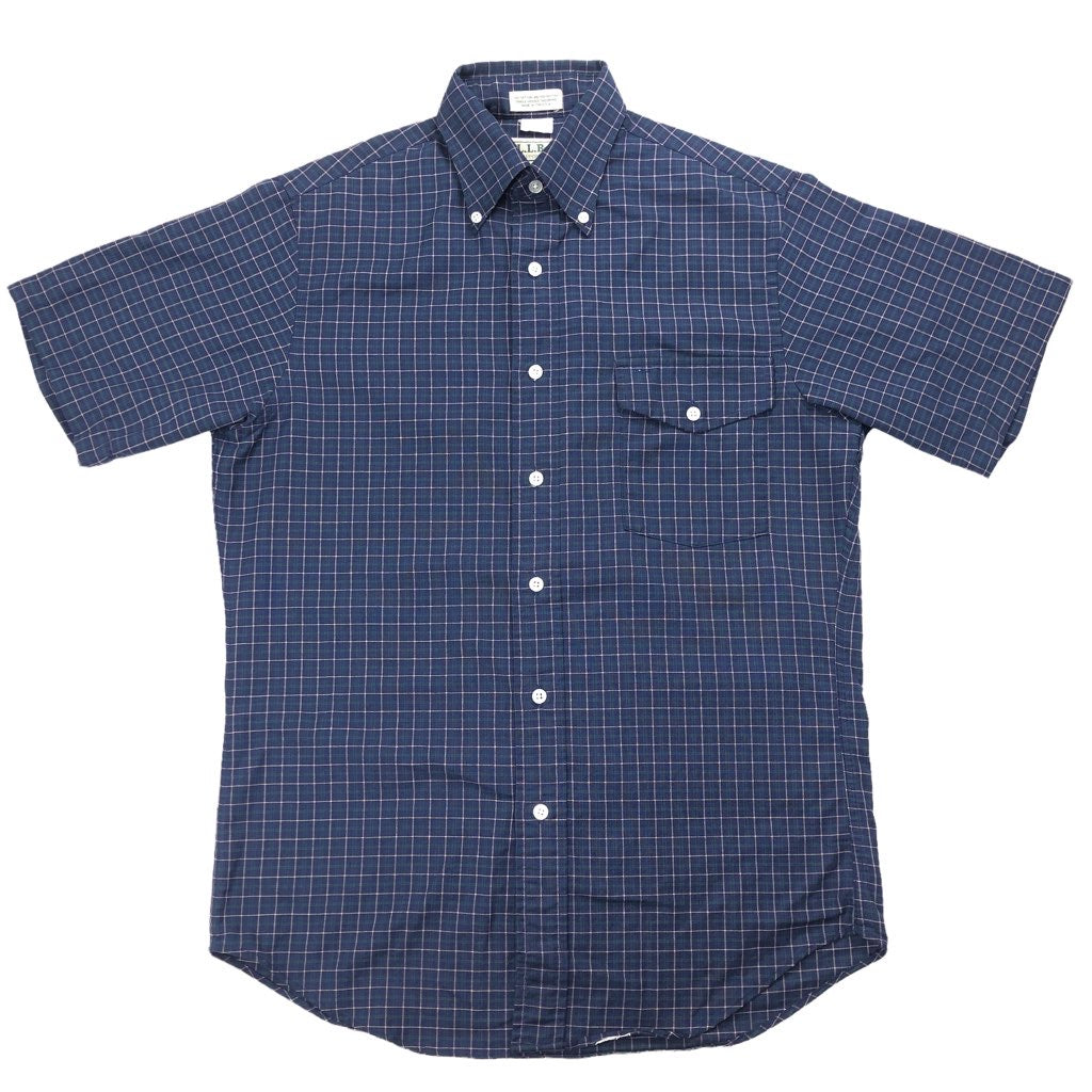 USA製 L.L.Bean エルエルビーン 半袖 シャツ ボタンダウン B.Dシャツ チェック