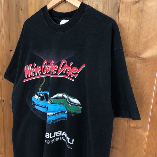 90s vintage カナダ製 FRUIT OF THE LOOM フルーツオブザルーム  プリントTシャツ 半袖 カットソー 車