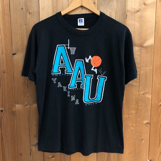 90s vintage USA製 RUSSELL ATHLETIC ラッセル AAUアマチュア運動連合 Tシャツ 半袖 プリント カットソー