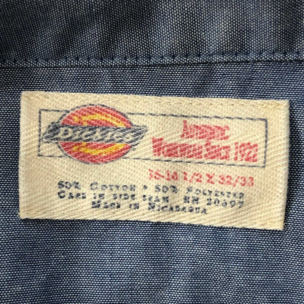Dickies ディッキーズ 長袖シャツ ワークシャツ ブルー