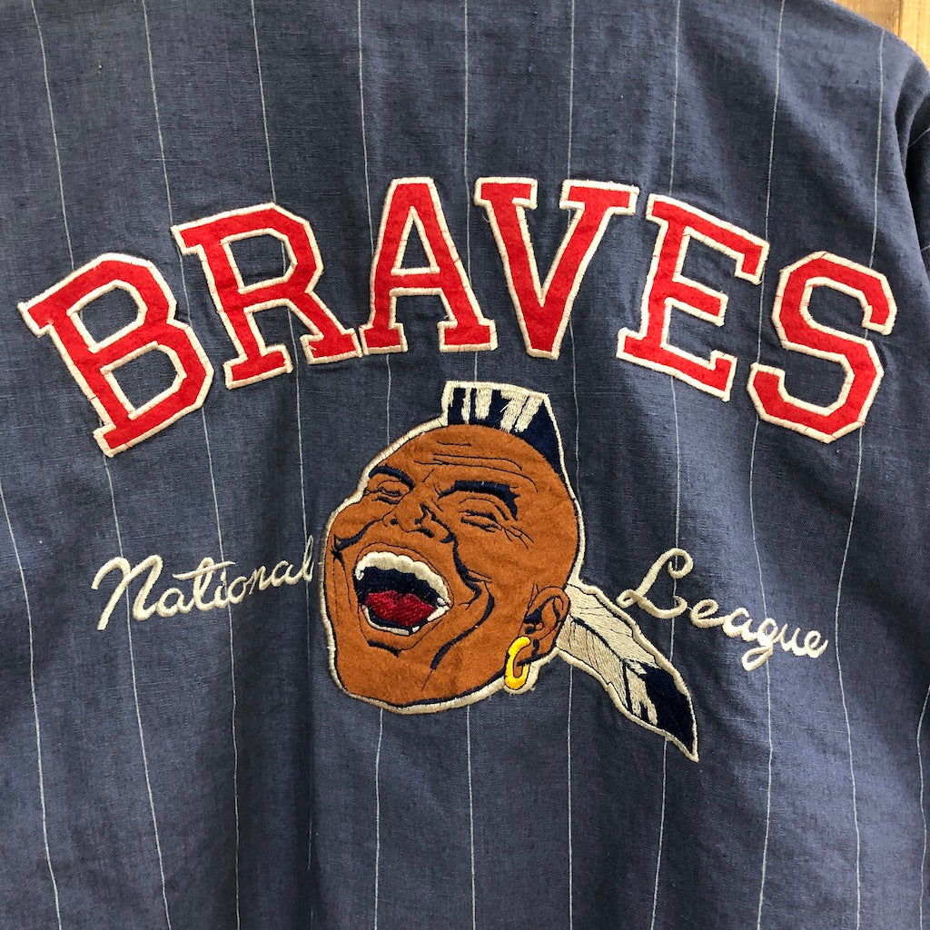90s vintage MIRAGE ミラージュ MLB BRAVES ブレーブス COOPERSTOWM クーパーズタウン スタジャン コットン リバーシブル