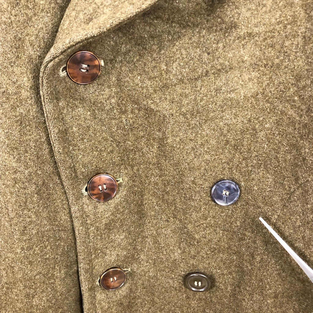 40s vintage U.S.ARMY 米軍 オフィサーコート Pコート オーバーコート ウールメルトン 1945年