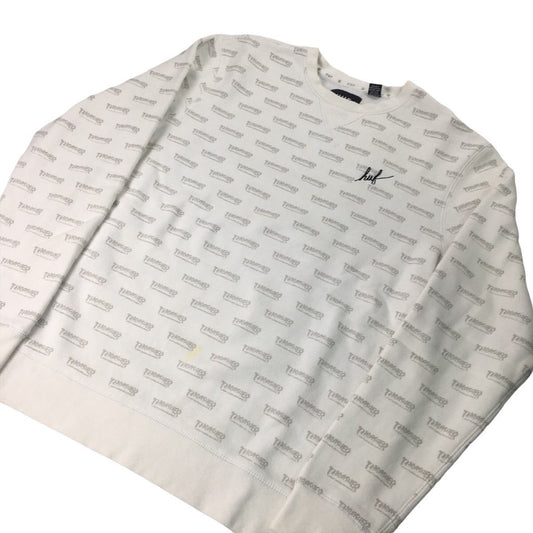 HUF ハフ THRASHER スラッシャー ロゴスウェット トレーナー プルオーバー 総柄 長袖　