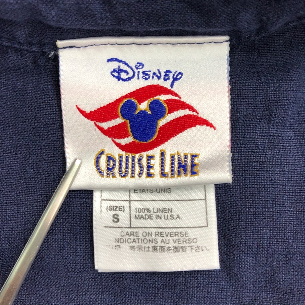 USA製 DISNEY CRUISE LINE ディズニー クルーズライン 半袖 シャツ ワンポイント 刺繍