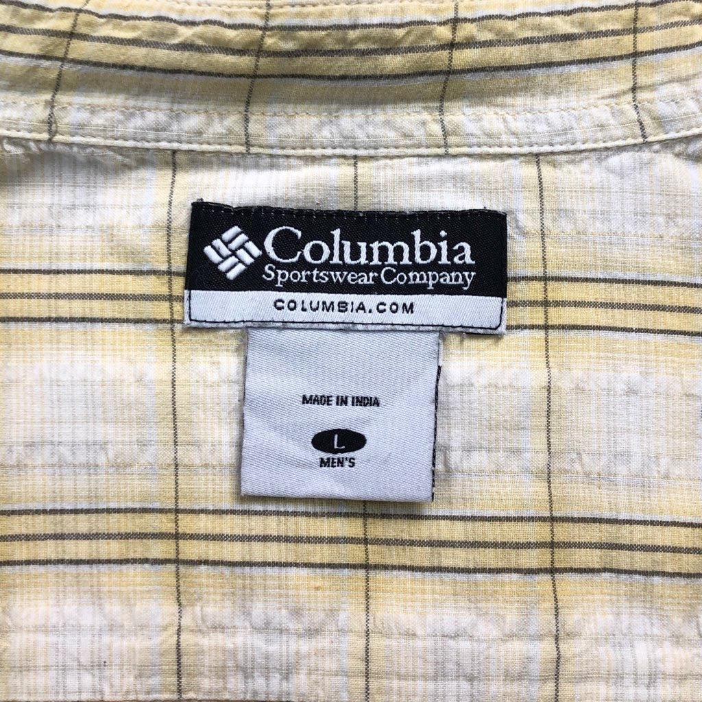 コロンビア Columbia 半袖 チェックシャツ メンズXL /eaa339888