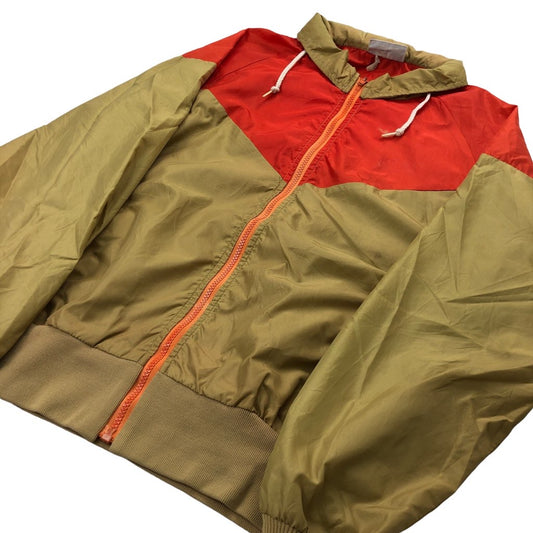80s Vintage USA製 NIKE ナイキ ナイロンジャケット フーディー ジップアップ フルジップ バイカラー