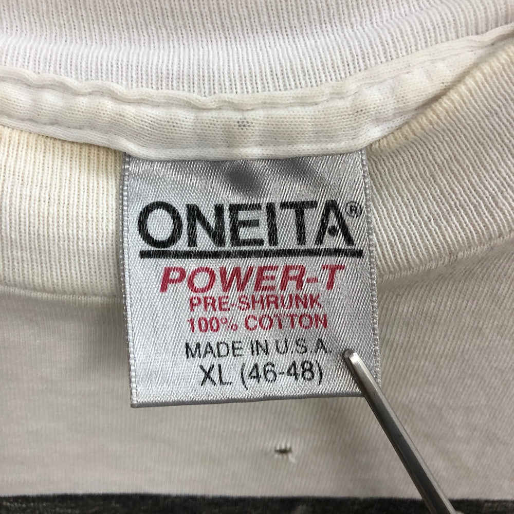 80s 90s vintage USA製 ONEITA オニータ Chris roberts antieau クリス・ロバーツ・アンティオー プリント Tシャツ 半袖 カットソー