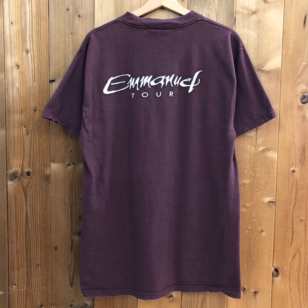 90s vintage USA製 TULTEX タルテックス Emmanuel エマニュエル キリスト プリントTシャツ 半袖 カットソー