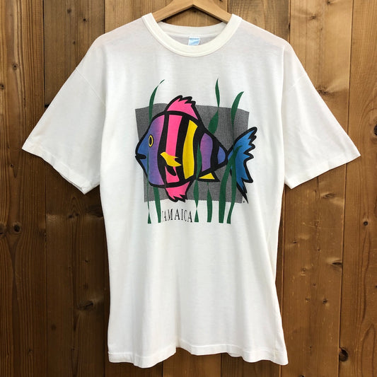 Sun Island サンアイランド Tシャツ 半袖 カットソー ジャマイカ ビッグプリント