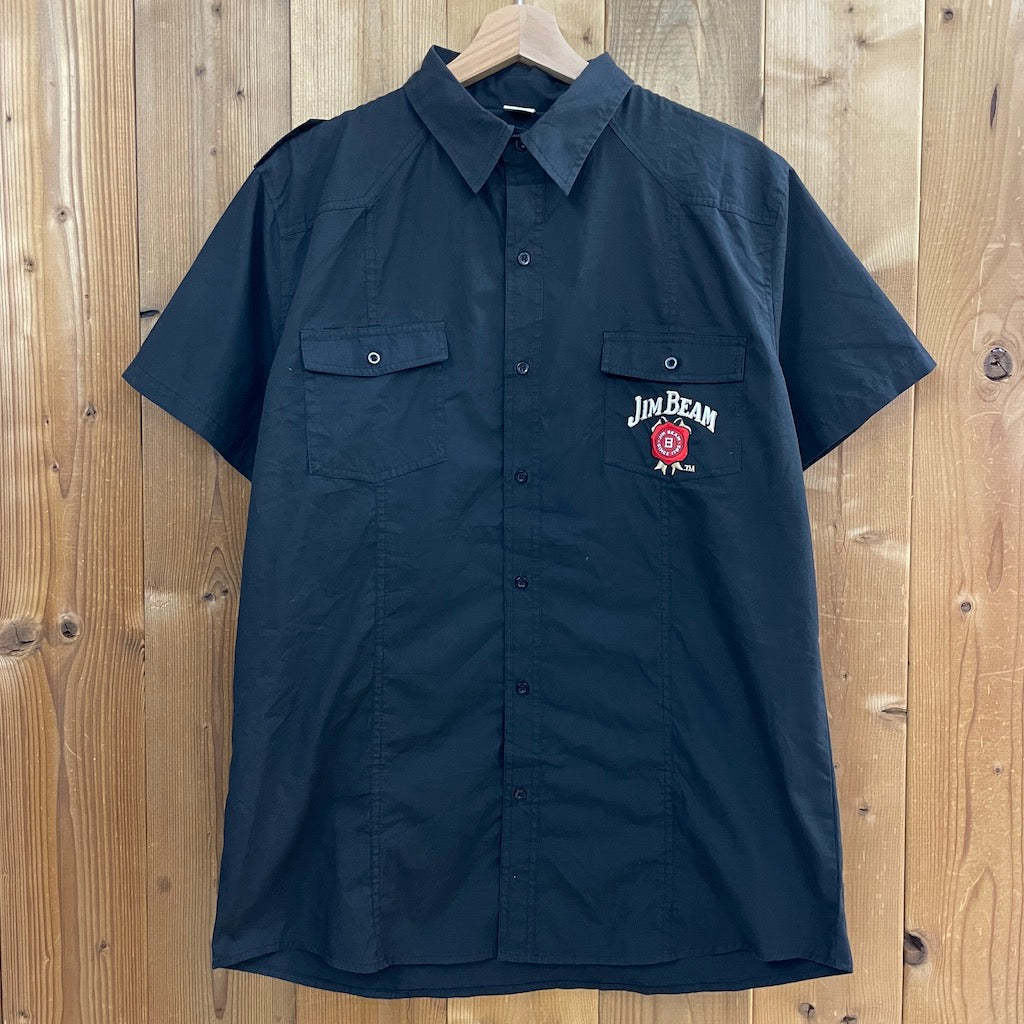 JIM BEAM ジムビーム 半袖シャツ 企業ロゴ 刺繍ロゴ