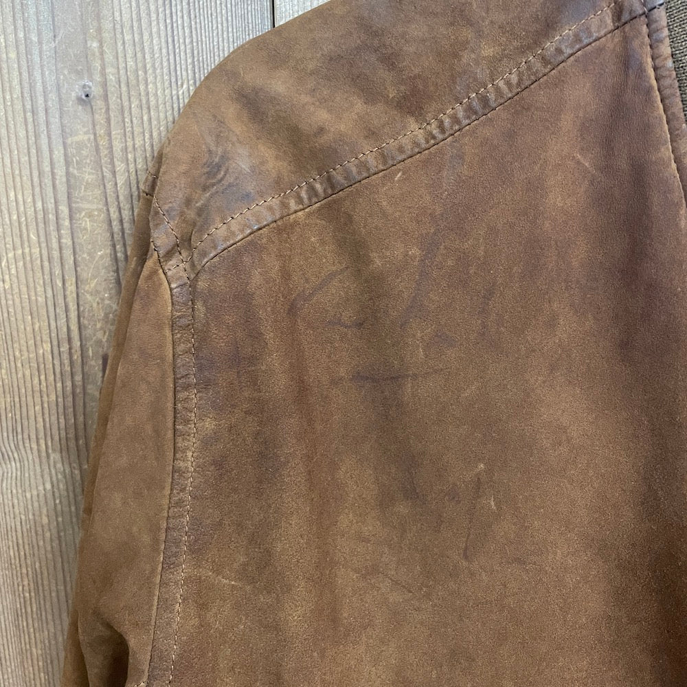 GOLDEN BEAR ゴールデンベアー オールレザー スタジャン ヌバック ジャケット レザージャケット ジップアップ