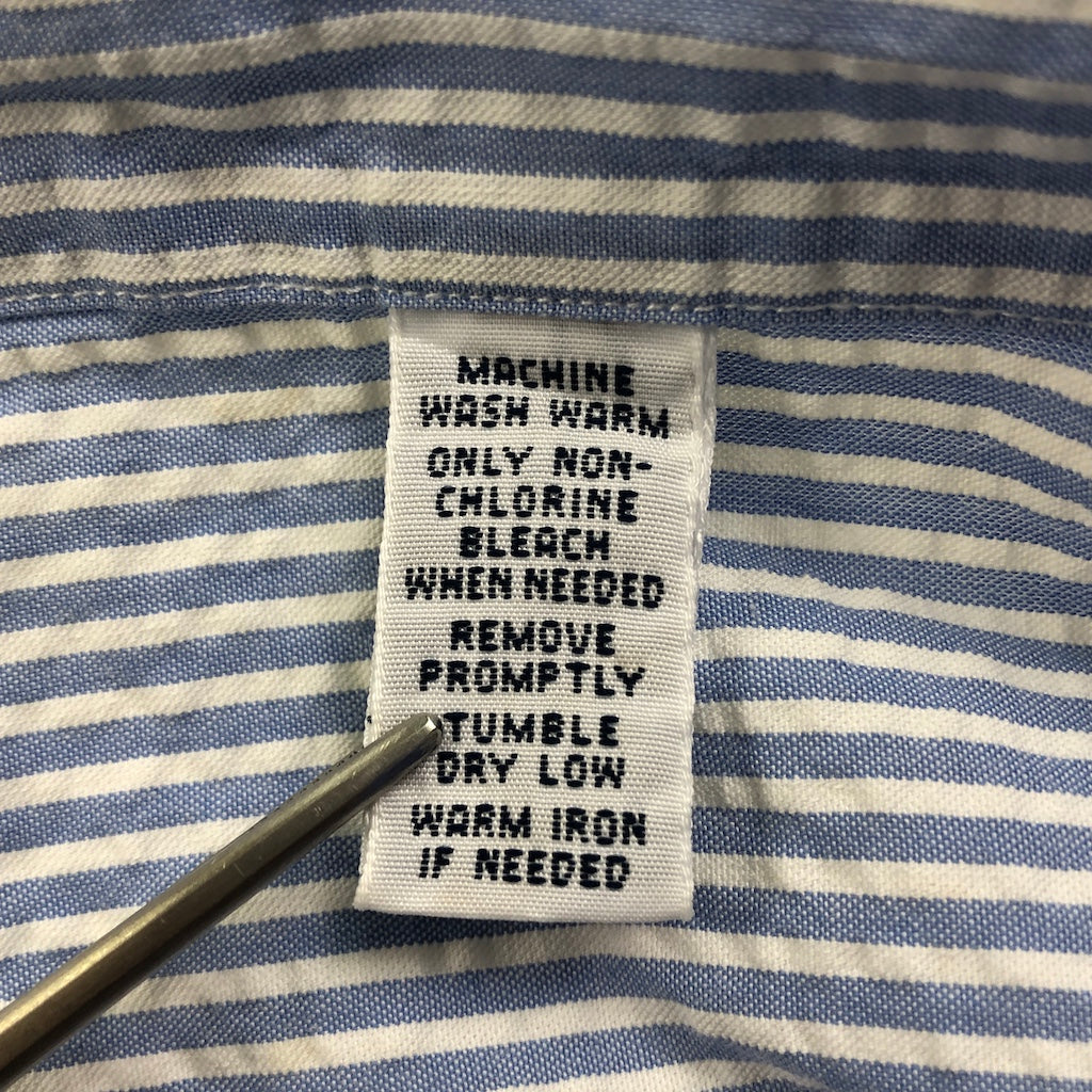 Ralph Lauren ラルフローレン CLASSIC FIT クラシックフィット 半袖シャツ シアサッカー ストライプ 古着/USED