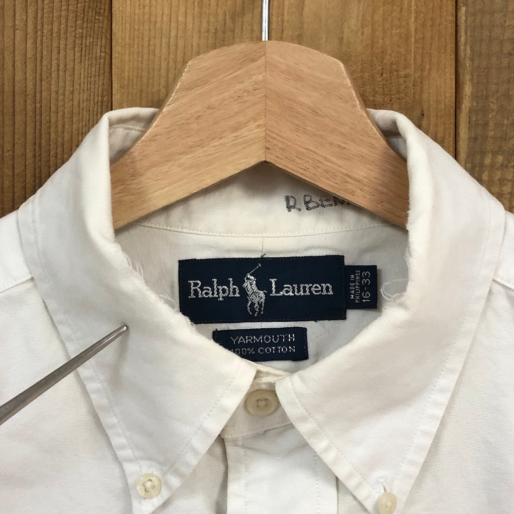 Ralph Lauren ラルフローレン 長袖シャツ BDシャツ ボタンダウン ワンポイント 刺繍 ホワイト
