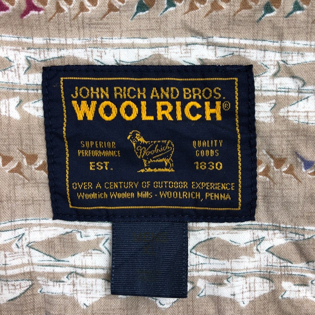 WOOLRICH ウールリッチ 半袖 シャツ 総柄 フィッシュ