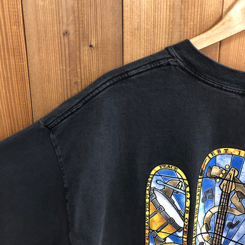 Hard Rock CAFE LAS VEGAS ハードロックカフェ ラスベガス ステンドグラス 楽器 Tシャツ 半袖 カットソー