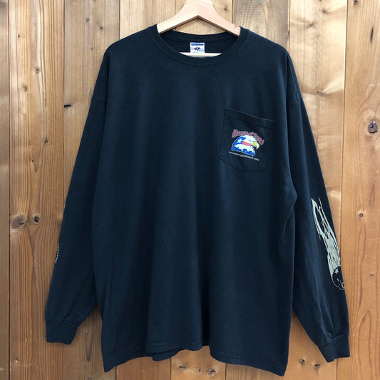 JERZEES ジャージーズ ロンT ロングTシャツ 長袖Tシャツ バックプリント アームプリント