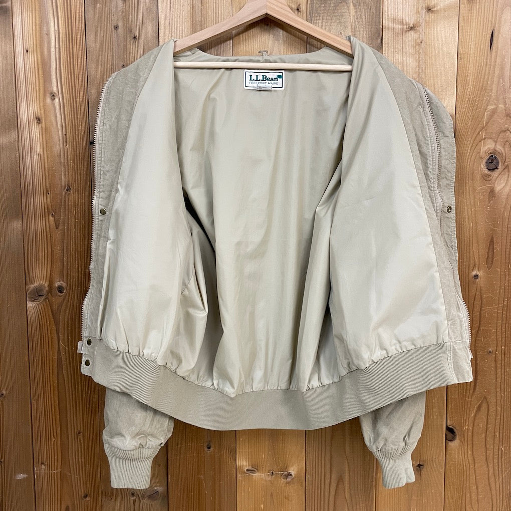 80s vintage USA製 L.L.Bean エルエルビーン A-2Type コットンジャケット ジップアップ フルジップ