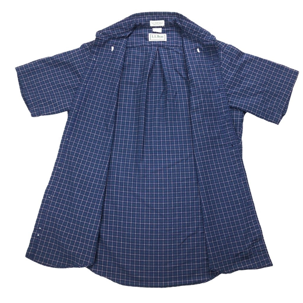 USA製 L.L.Bean エルエルビーン 半袖 シャツ ボタンダウン B.Dシャツ チェック