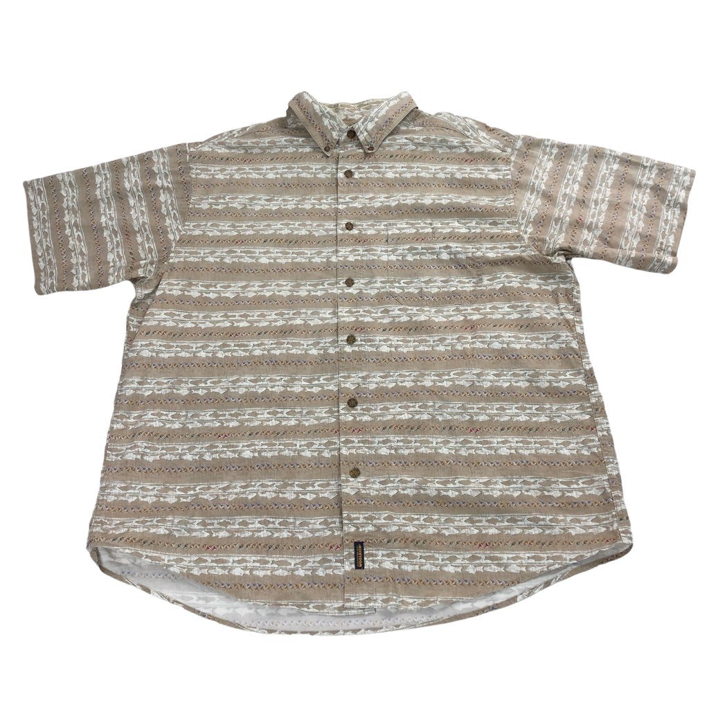 WOOLRICH ウールリッチ 半袖 シャツ 総柄 フィッシュ