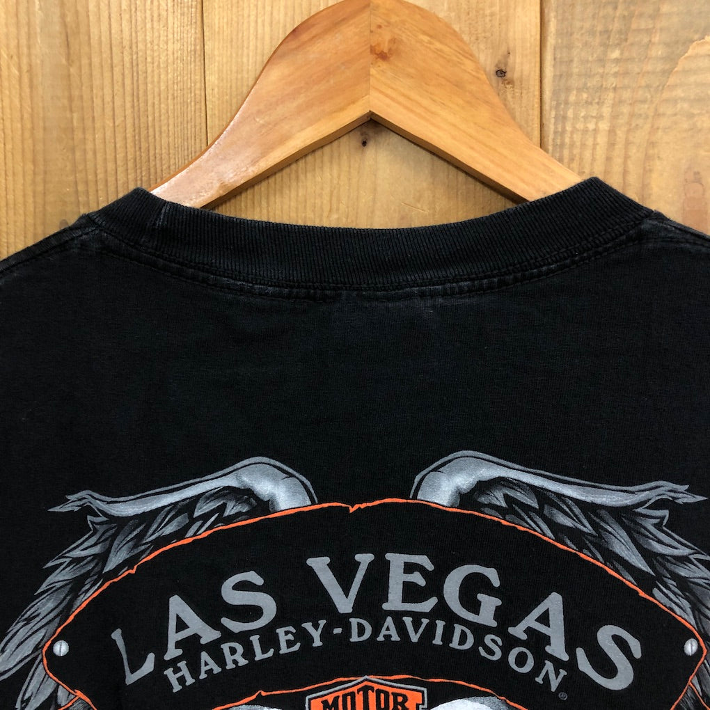 HARLEY-DAVIDSON ハーレーダビットソン プリントTシャツ スカル ドクロ 半袖 カットソー バックプリント