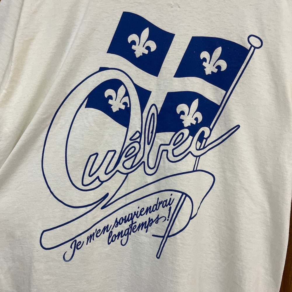 90s vintage FRUITS OF THE LOOM BEST フルーツオブザルーム Qubec quebec je me souviendrai ケベック州 Tシャツ 半袖 カットソー