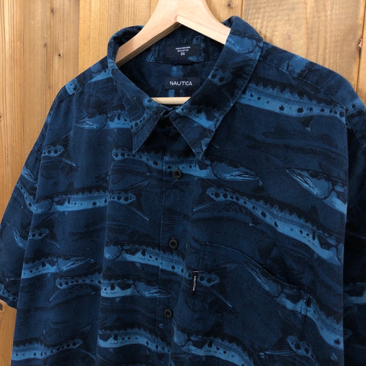 NAUTICA ノーティカ 半袖シャツ 総柄シャツ