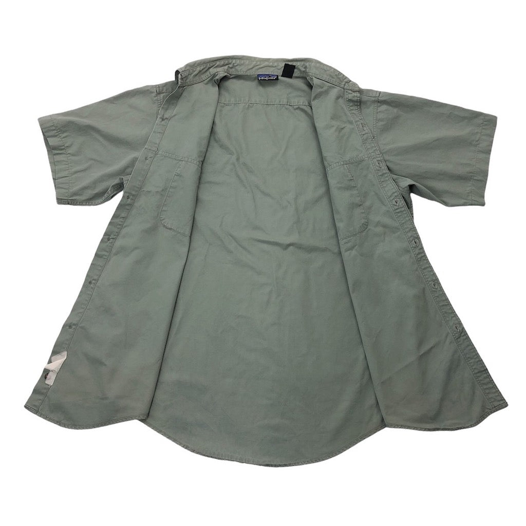 90s patagonia パタゴニア 半袖シャツ ワークシャツ 無地
