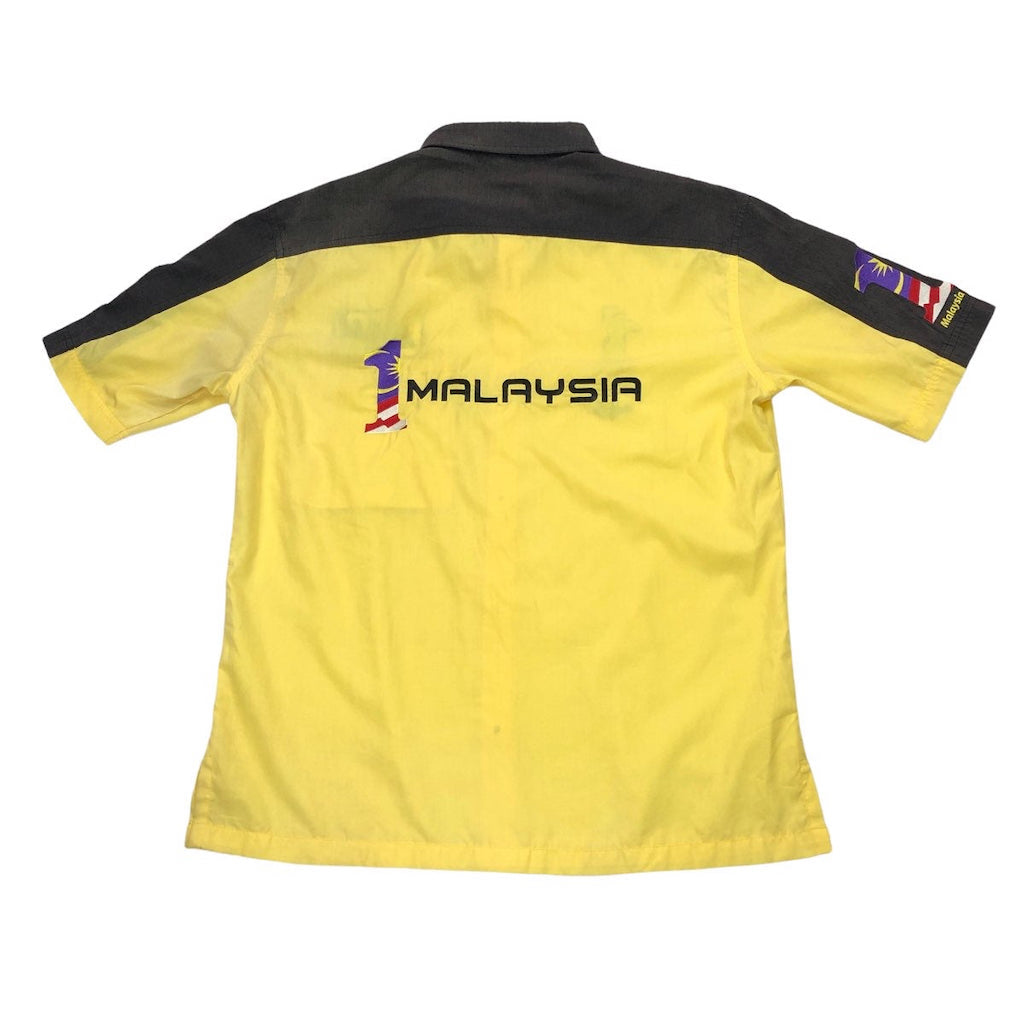 1malaysia 1マレーシア ピットシャツ レーシングシャツ ボタンダウン 半袖