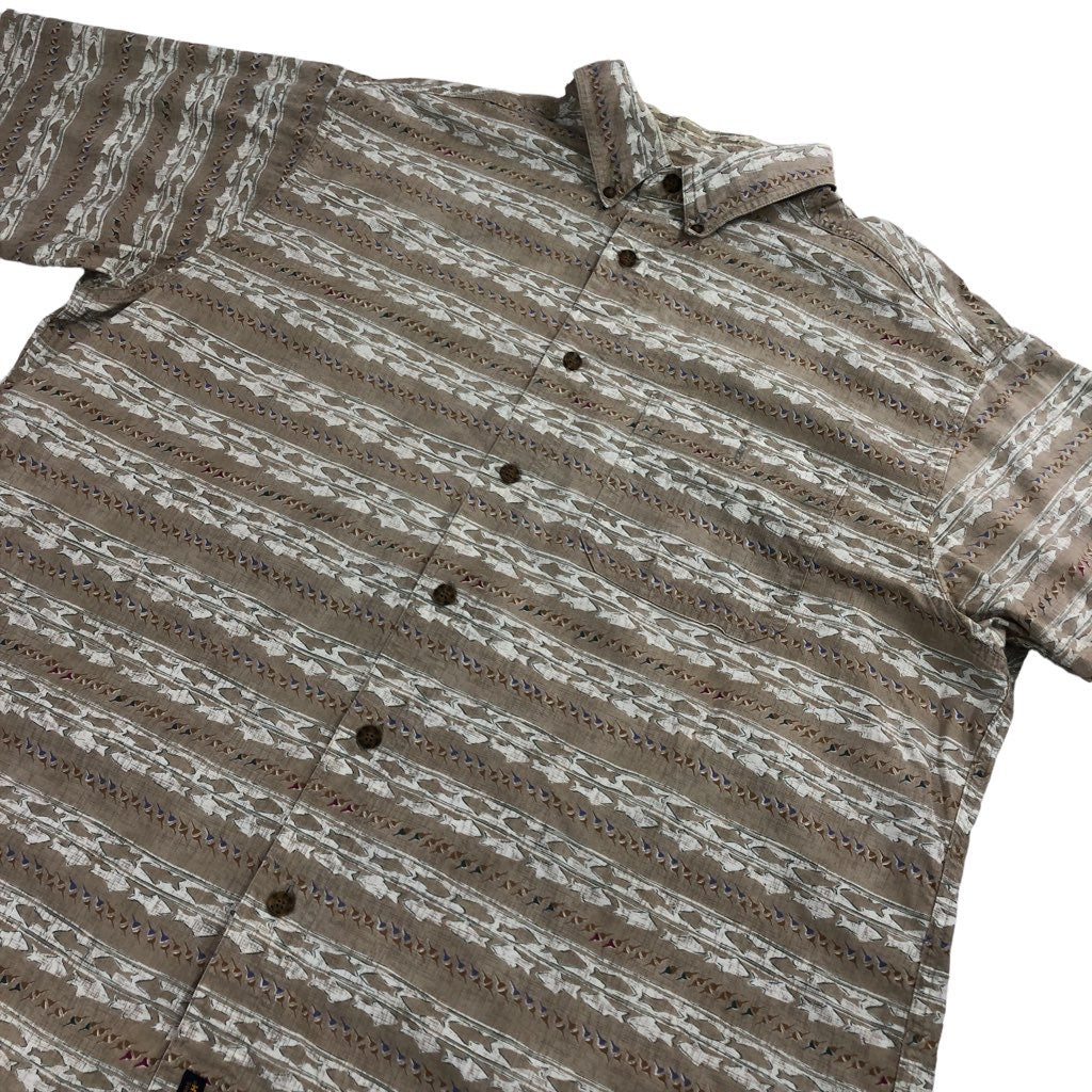 WOOLRICH ウールリッチ 半袖 シャツ 総柄 フィッシュ