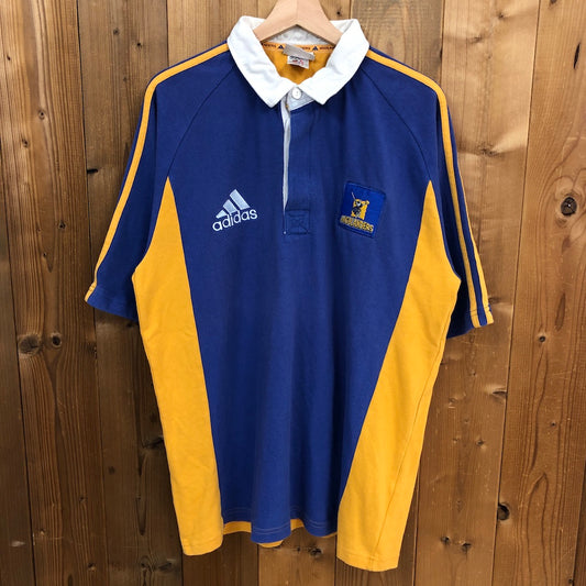 90s vintage adidas アディダス ポロシャツ 半袖シャツ ラガーシャツ HIGHLANDERS ハイランダーズ