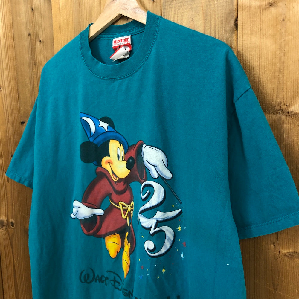 90s ミッキーマウス ファンタジア Tシャツ ディズニー ビンテージ Lサイズ