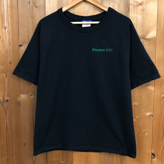 Champion チャンピオン StockX NYC ストックエックス Tシャツ 半袖 カットソー バックプリント