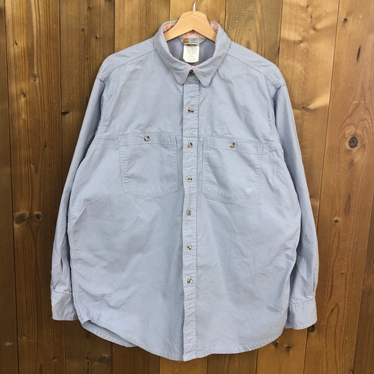 90s vintage USA製 Carhartt カーハート 長袖シャツ ワークシャツ ブルー