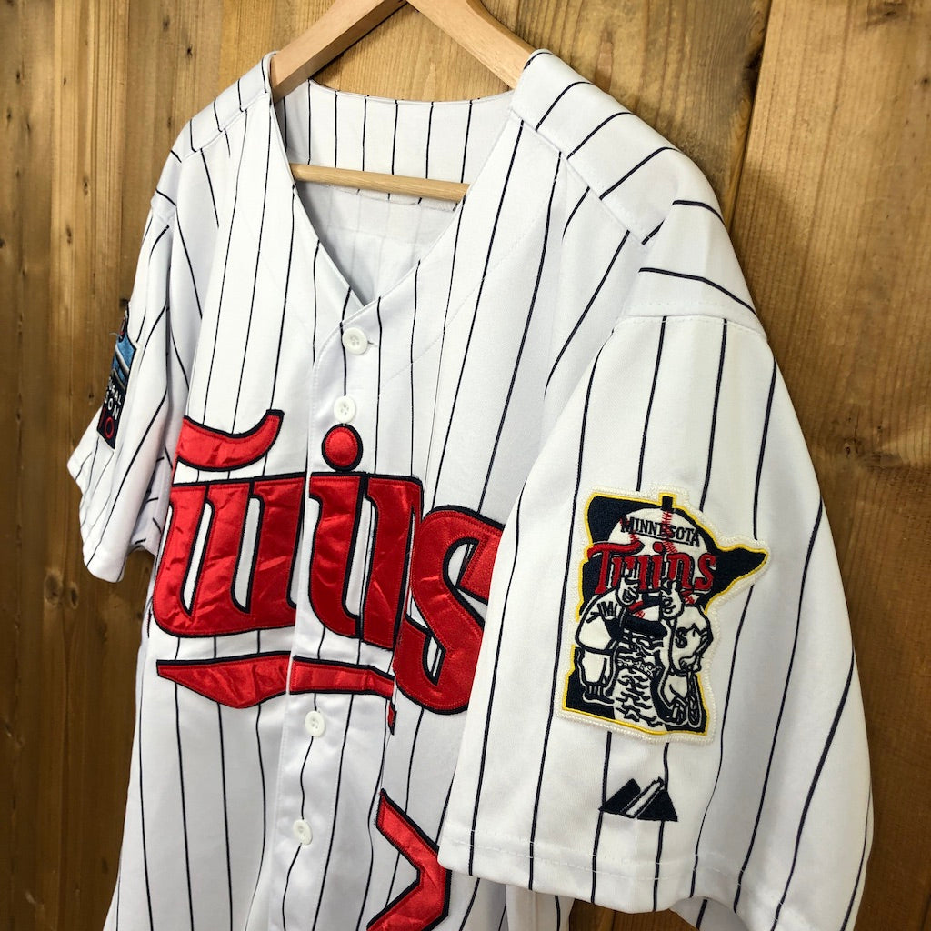 Majestic マジェスティック Minnesota Twins ミネソタツインズ ベースボールシャツ INAUGURAL SEASON 2010 Joe Mauer ジョーマウアー 半袖 ワッペン 刺繍
