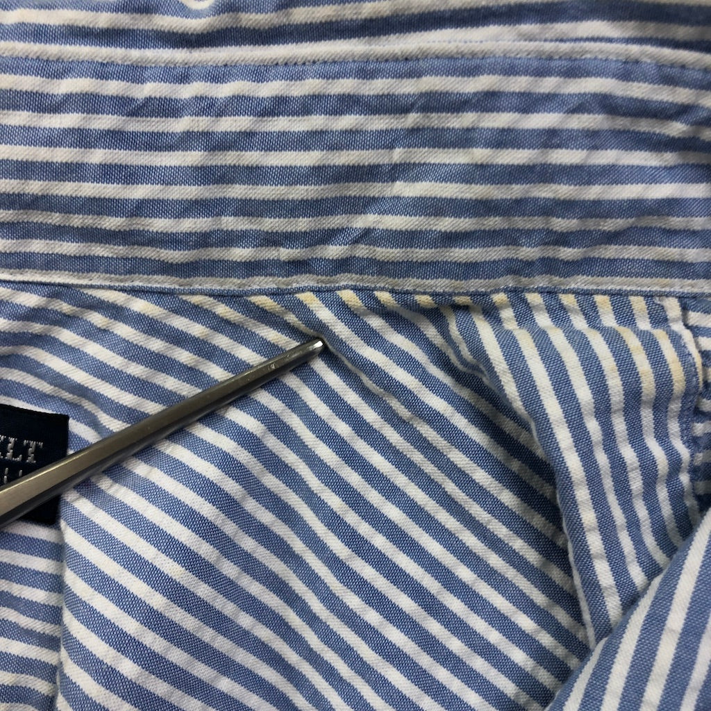 Ralph Lauren ラルフローレン CLASSIC FIT クラシックフィット 半袖シャツ シアサッカー ストライプ 古着/USED