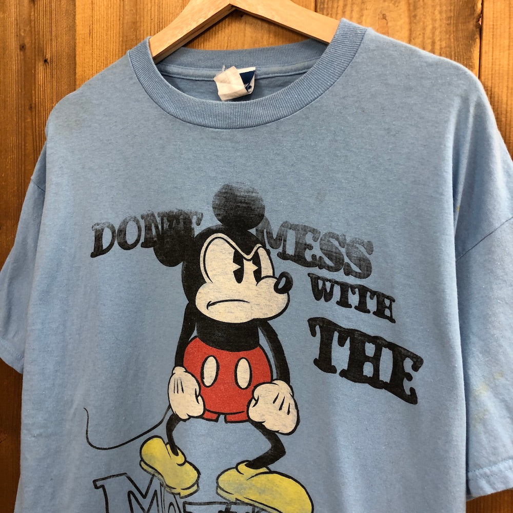 Disney ディズニー MICKEY ミッキーマウス Don’t mess with the mouse Tシャツ 半袖 カットソー