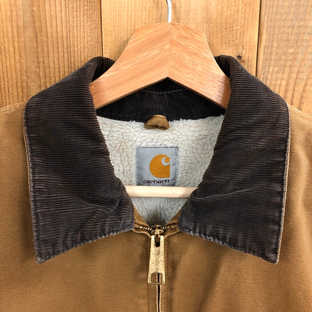 Carhartt カーハート デトロイトジャケット ボアライナー 裏ボア 襟コーデュロイ ダック地 ジップアップ フルジップ