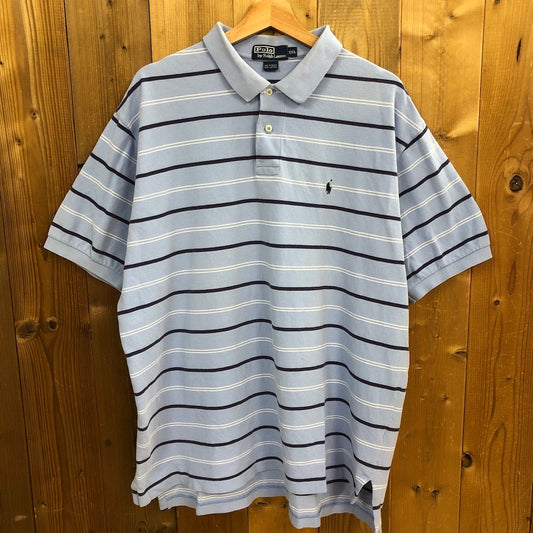 Polo by Ralph Lauren ポロバイラルフローレン ポロシャツ 半袖 ボーダー ワンポイント ロゴ 刺繍