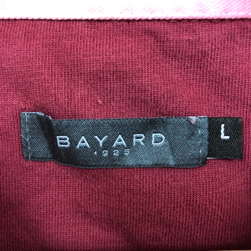 BAYARD ラガーシャツ 長袖 ポロシャツ ワインレッド、ネイビー