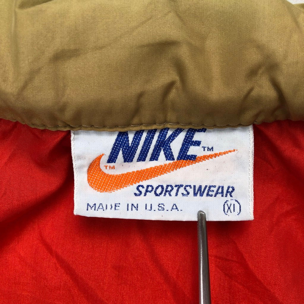 80s Vintage USA製 NIKE ナイキ ナイロンジャケット フーディー ジップアップ フルジップ バイカラー