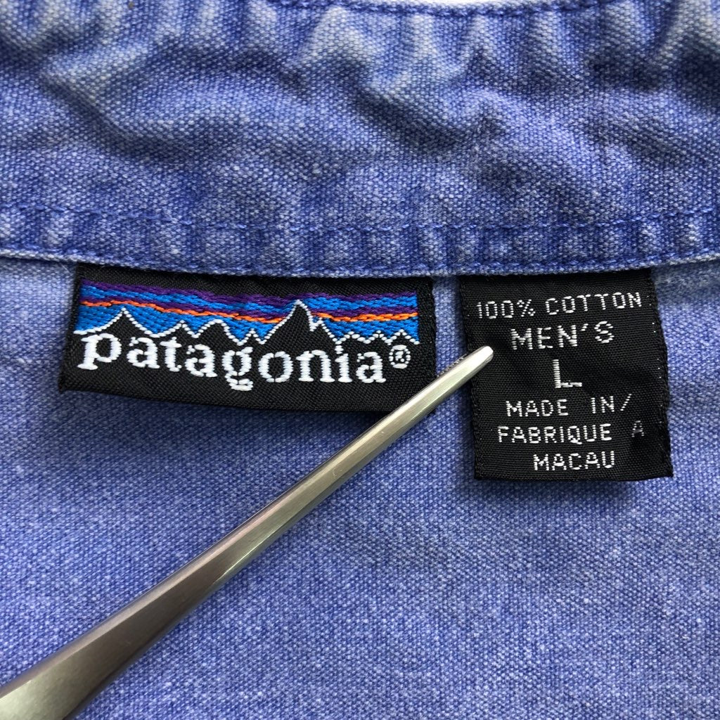 patagonia パタゴニア ノーカラーシャツ ワークシャツ 半袖 52171