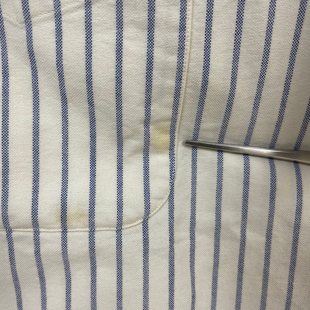 USA製 Brooks Brothers ブルックスブラザーズ 半袖シャツ 6ボタン ストライプ ボタンダウン 16 1/2-4