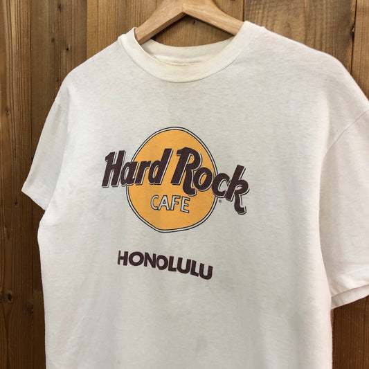 90s vintage USA製 Hanes ヘインズ BEEFY-T Hard Rock CAFE HONOLULU ハードロックカフェ ホノルル Tシャツ 半袖 カットソー