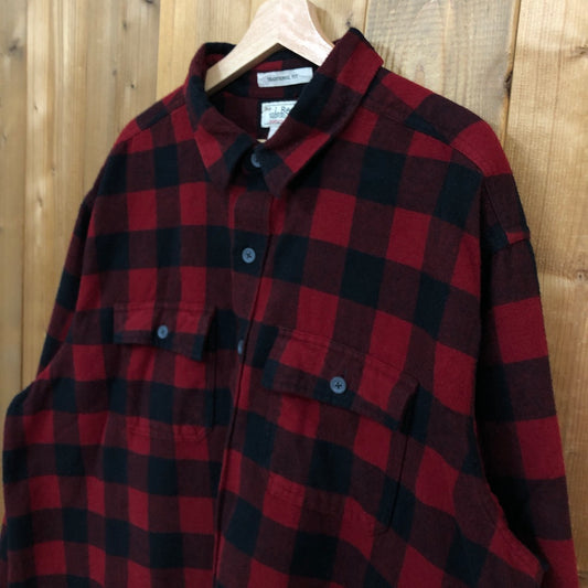L.L.Bean エルエルビーン 長袖シャツ ウールシャツ チェック レッド/ブラック