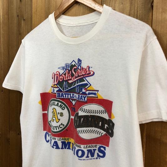 80s vintage 1989 World Series Tシャツ 半袖 カットソー ビッグプリント