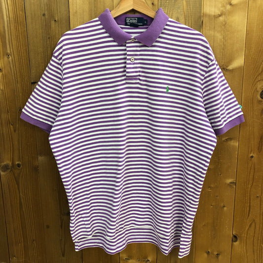 Polo by Ralph Lauren ポロバイラルフローレン ポロシャツ 半袖 ボーダー ワンポイント ロゴ 刺繍