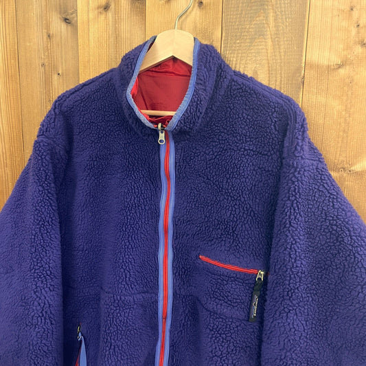 90s USA製 patagonia グリセード ジャケット エッグプラント フレンチレッド パタゴニア フリース パイル リバーシブル VINTAGE　92