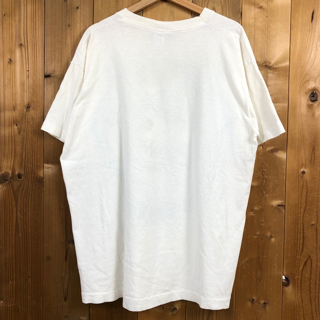 90s vintage USA製 FRUITS OF THE LOOM フルーツオブザルーム プリントTシャツ シャーク サメ Brandi 半袖 カットソー 古着/USED