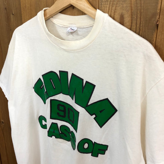 90s vintage USA製 Stedman ステッドマン カレッジTシャツ プリントTシャツ 半袖 カットソー EDINA